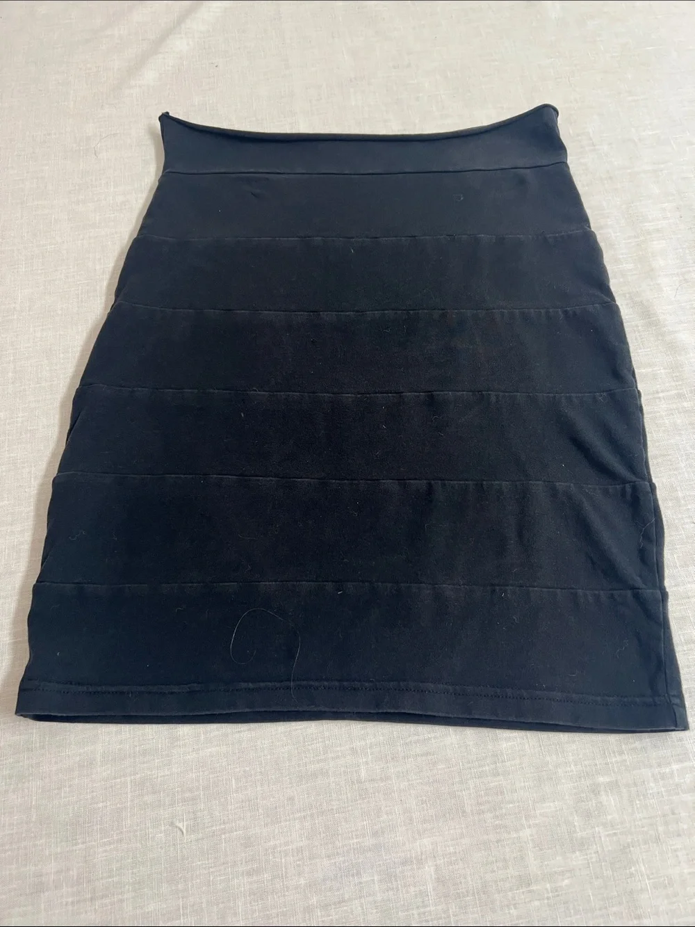 🌞 H&M Black Jersey Lightweight Bandage stretchy Bodycon Mini Skirt women size M
